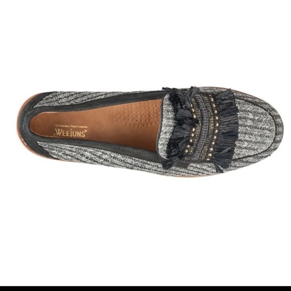 NWIB Weejuns Whitney 90s Raffia Preppy Tweed Loafers Size 8.5 - Picture 9 of 11
